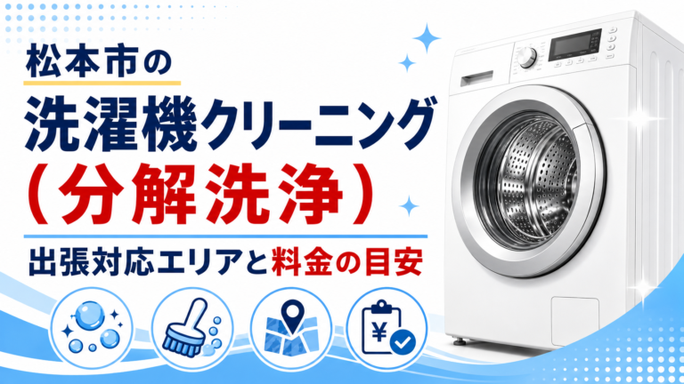 松本市の洗濯機クリーニング（分解洗浄）